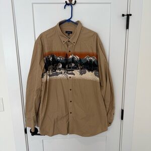 Croft & Barrow Nature Flannel Chamois Button Down Shirt. Causal, Outdoor, Hiking